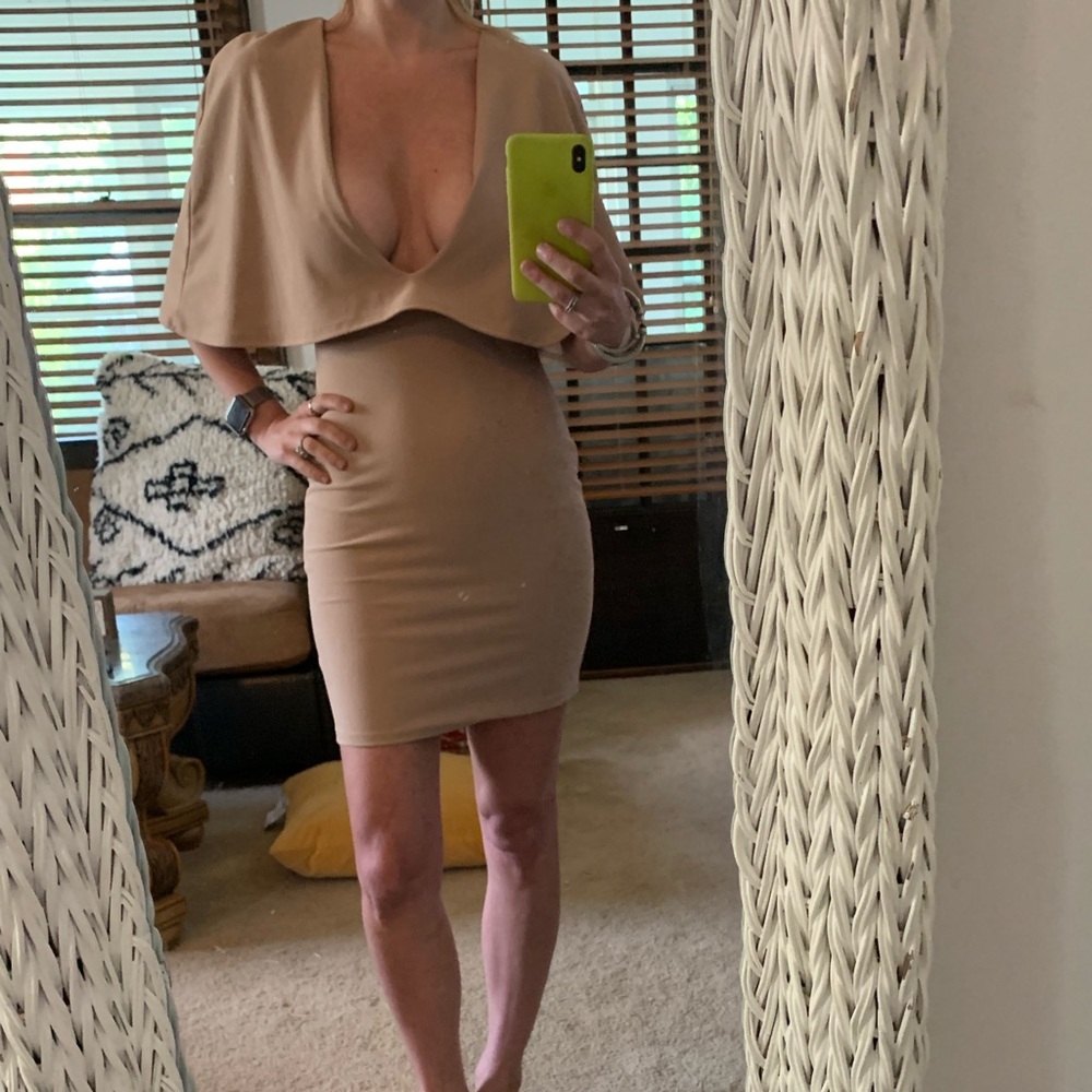 Misguided nude cocktail dress